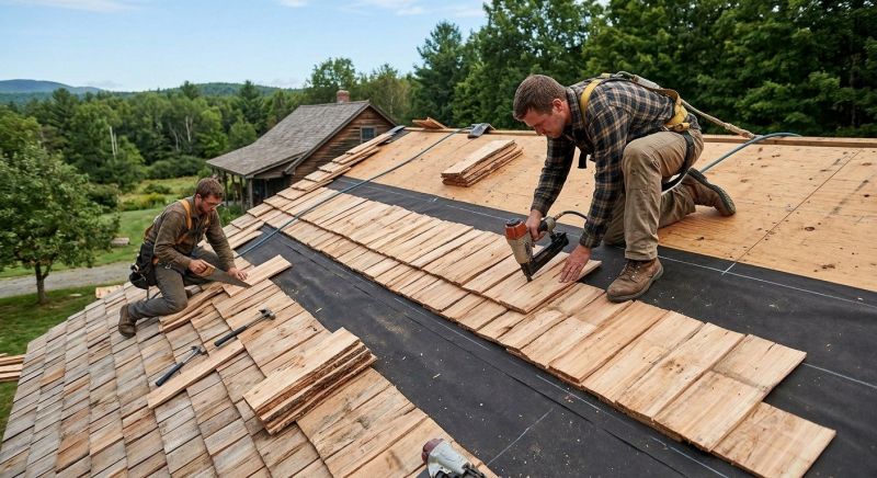 Natural Wood Roof Installation in Alexandria, VA